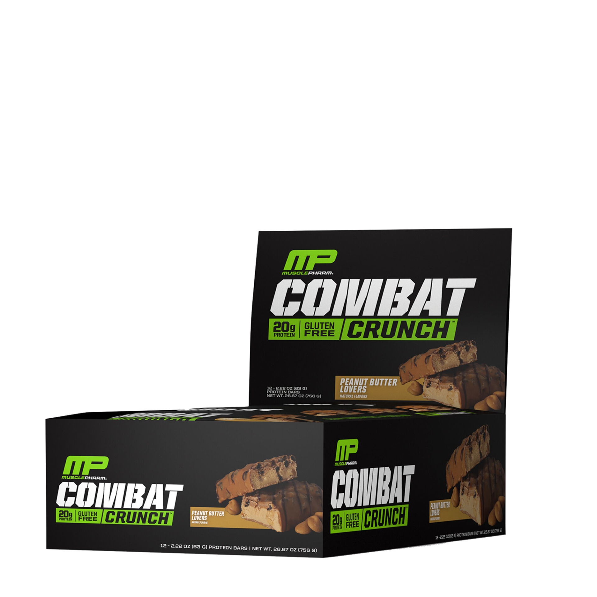 slide 1 of 1, MusclePharm Combat Crunch - Peanut Butter Lovers, 12 ct