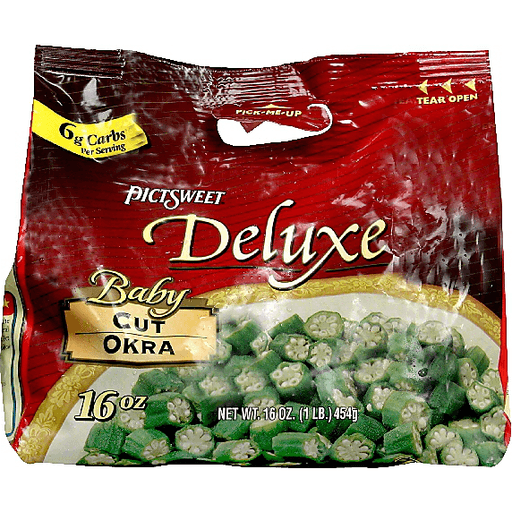 slide 2 of 2, PictSweet Deluxe Baby Cut Okra, 16 oz