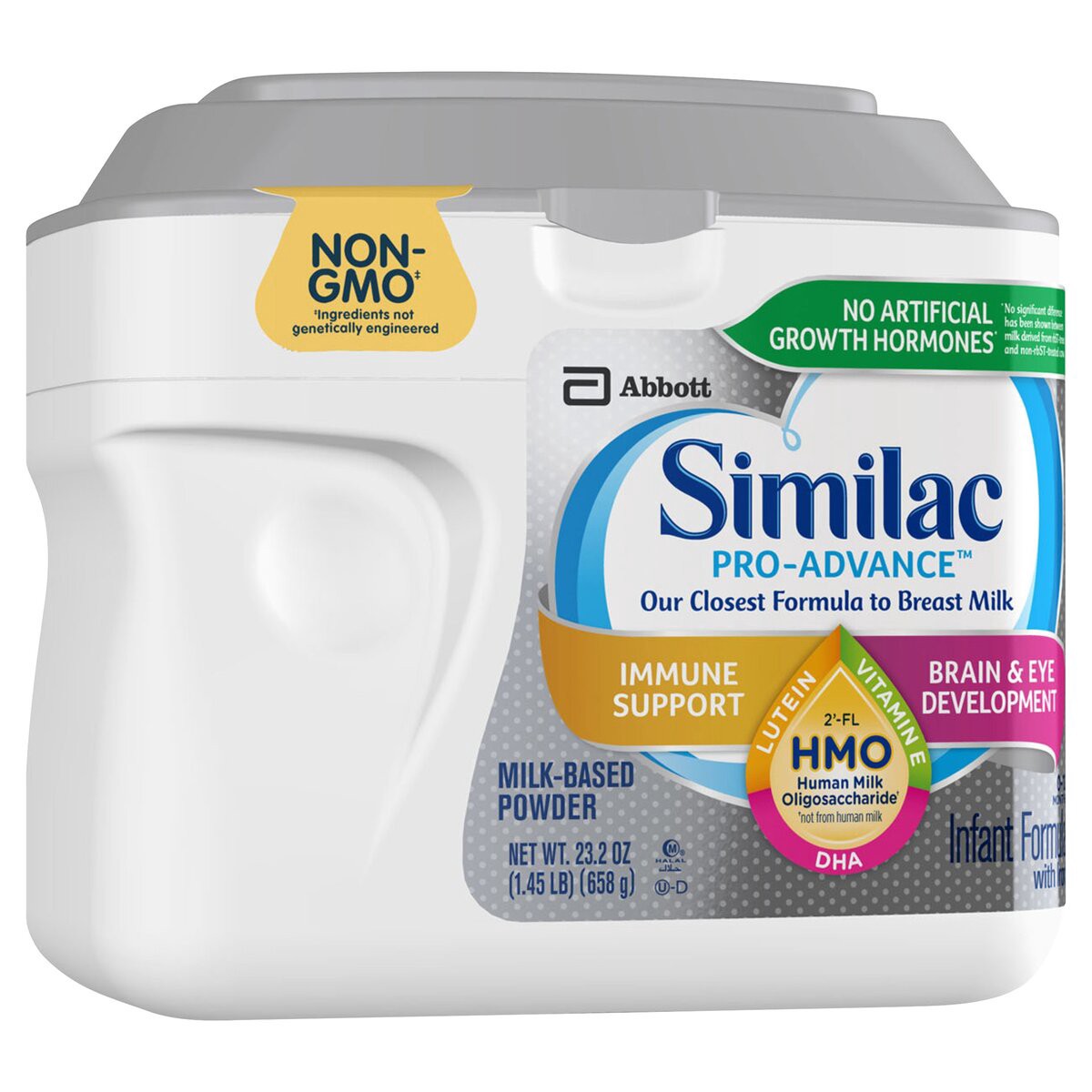 slide 2 of 6, Similac Pro-Advance Non-GMO Powder Infant Formula - 20.6oz, 23.2 oz