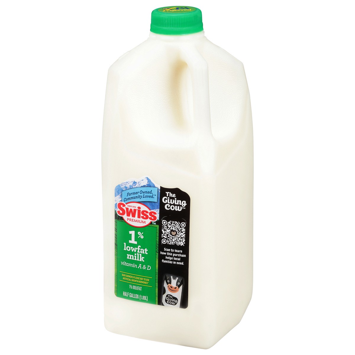 slide 13 of 14, Swiss 1% Lowfat Milk 0.5 gl, 1/2 gal