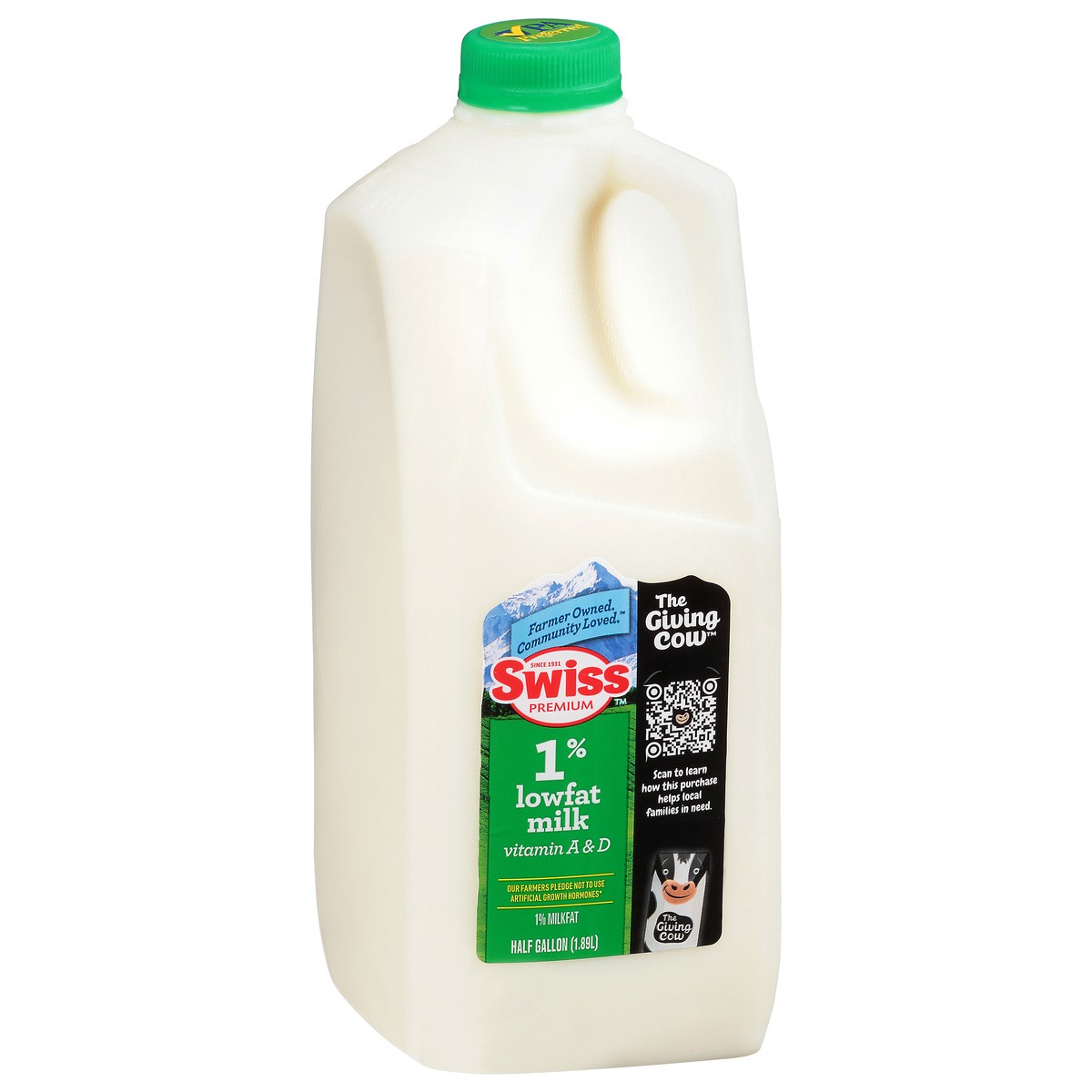 slide 5 of 14, Swiss 1% Lowfat Milk 0.5 gl, 1/2 gal