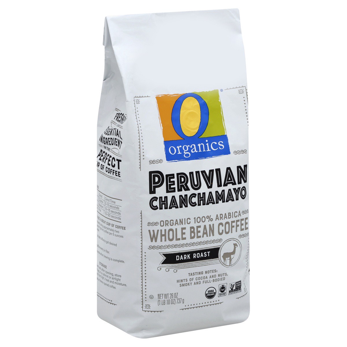 slide 1 of 7, O Organics Coffee Whole Beans Dark Roast Peruvian Chanchamayo - 26 Oz, 26 oz