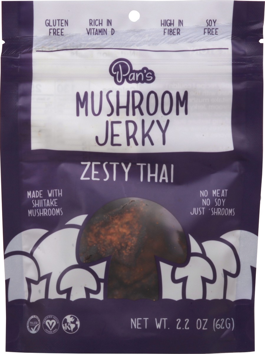 slide 7 of 14, Pan's Zesty Thai Mushroom Jerky 2.2 oz, 2.2 oz