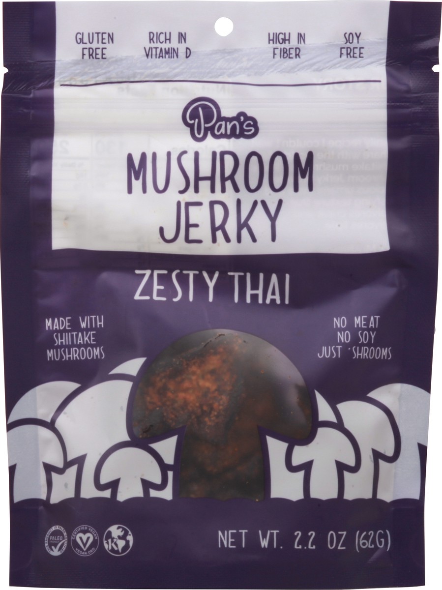 slide 14 of 14, Pan's Zesty Thai Mushroom Jerky 2.2 oz, 2.2 oz