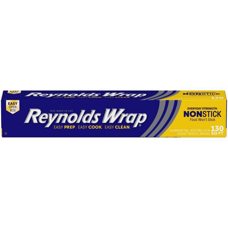 slide 1 of 9, Reynolds Wrap 130 Square Feet Everyday Strength Nonstick Aluminum Foil 1 ea, 1 ct