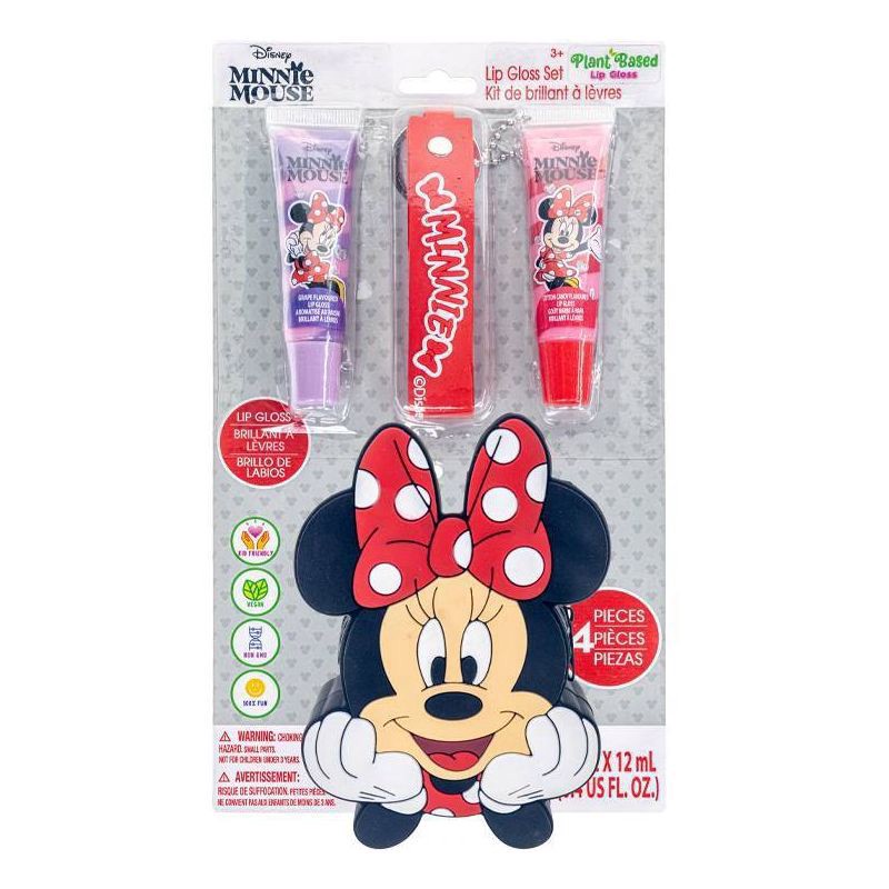 slide 1 of 4, TOWNLEY Minnie 2 Pack Lip Gloss With Mini Bag, 1 ct