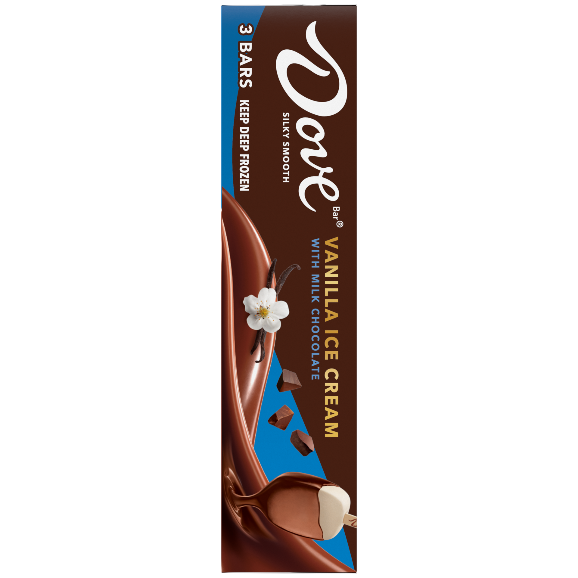 slide 3 of 4, Dove Vanilla Ice Cream Bars Coated With Milk Chocolate - 3 Pack Box, 8.67 fl oz