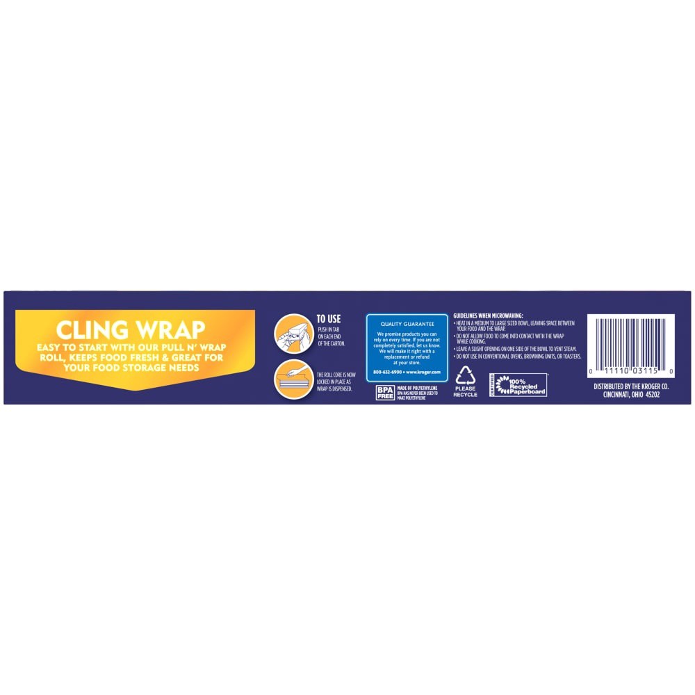 slide 4 of 4, Kroger Tight Seal Cling Wrap, 200 sq ft