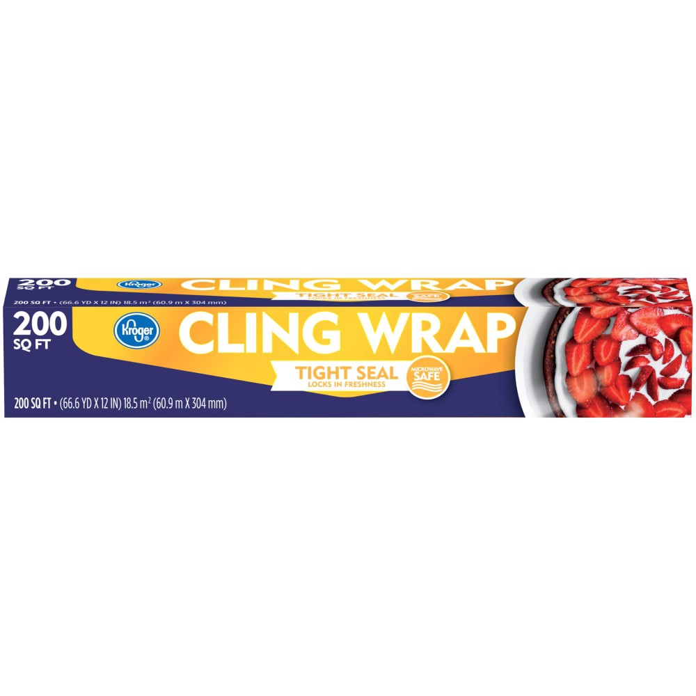 slide 1 of 4, Kroger Tight Seal Cling Wrap, 200 sq ft