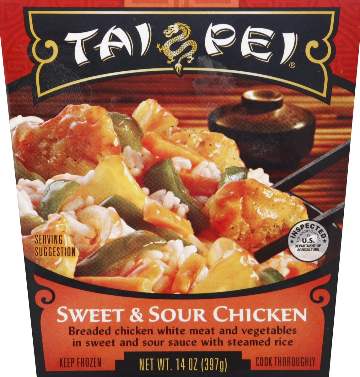 slide 1 of 4, Tai Pei Sweet & Sour Chicken, 14 oz