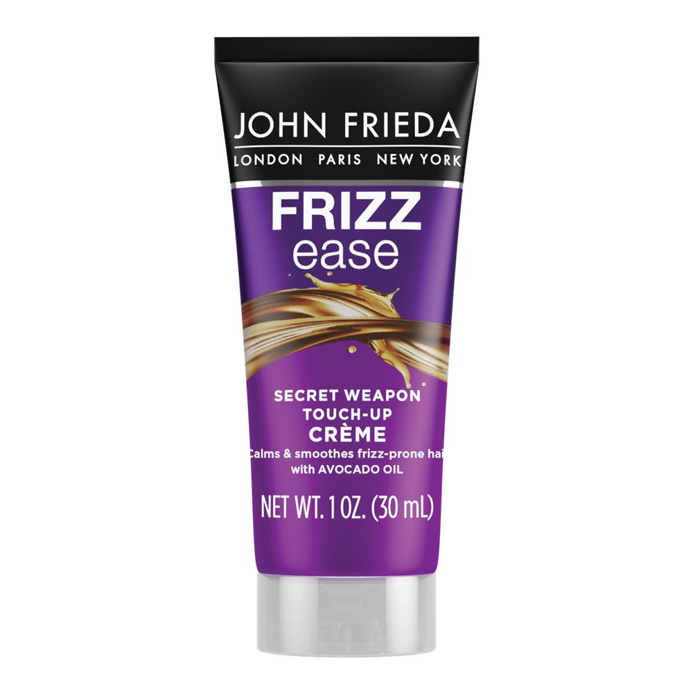 slide 1 of 9, John Frieda Anti Frizz, Frizz Ease Secret Weapon Touch Up Hair Cream, Anti-Frizz Styling Cream, Helps to Calm and Smooth Frizz-prone Hair, 1 Oz, 1 oz