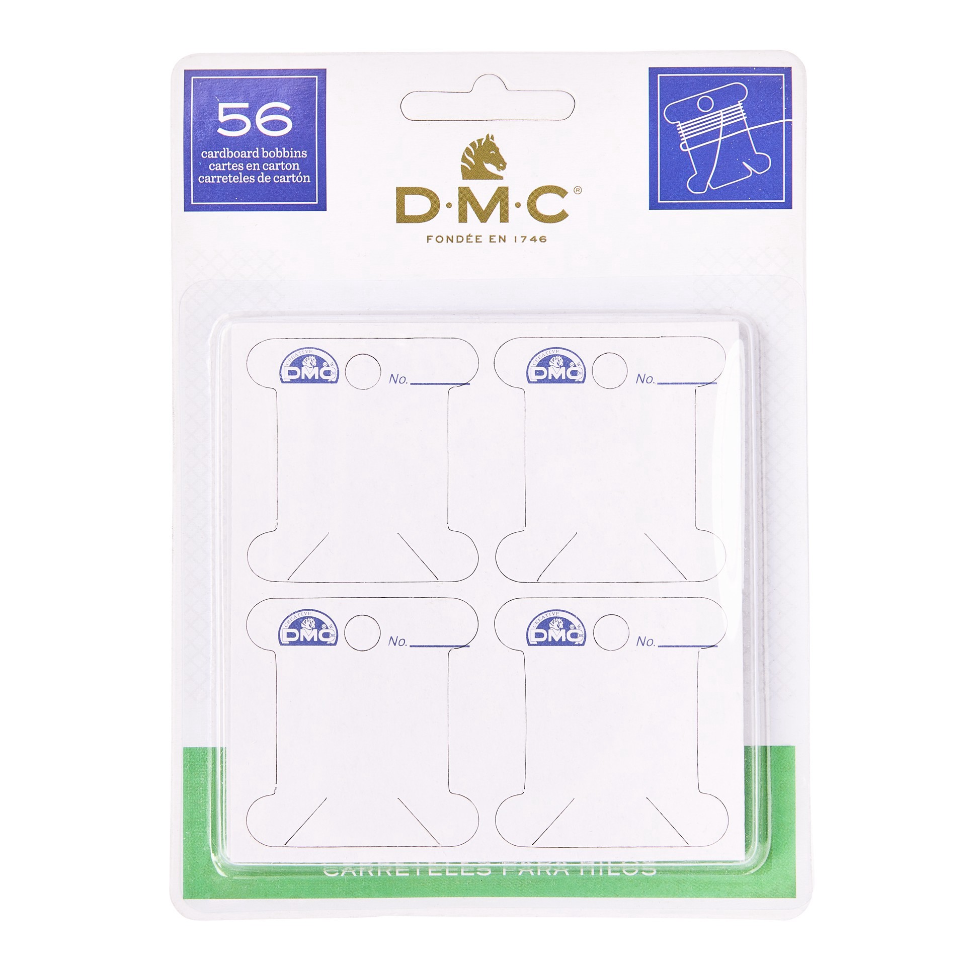 slide 2 of 4, The Dmc Corporation Dmc Cardboard Floss Bobbins, 56 cardboard bobbins