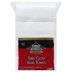 First Street White Hand Towels
