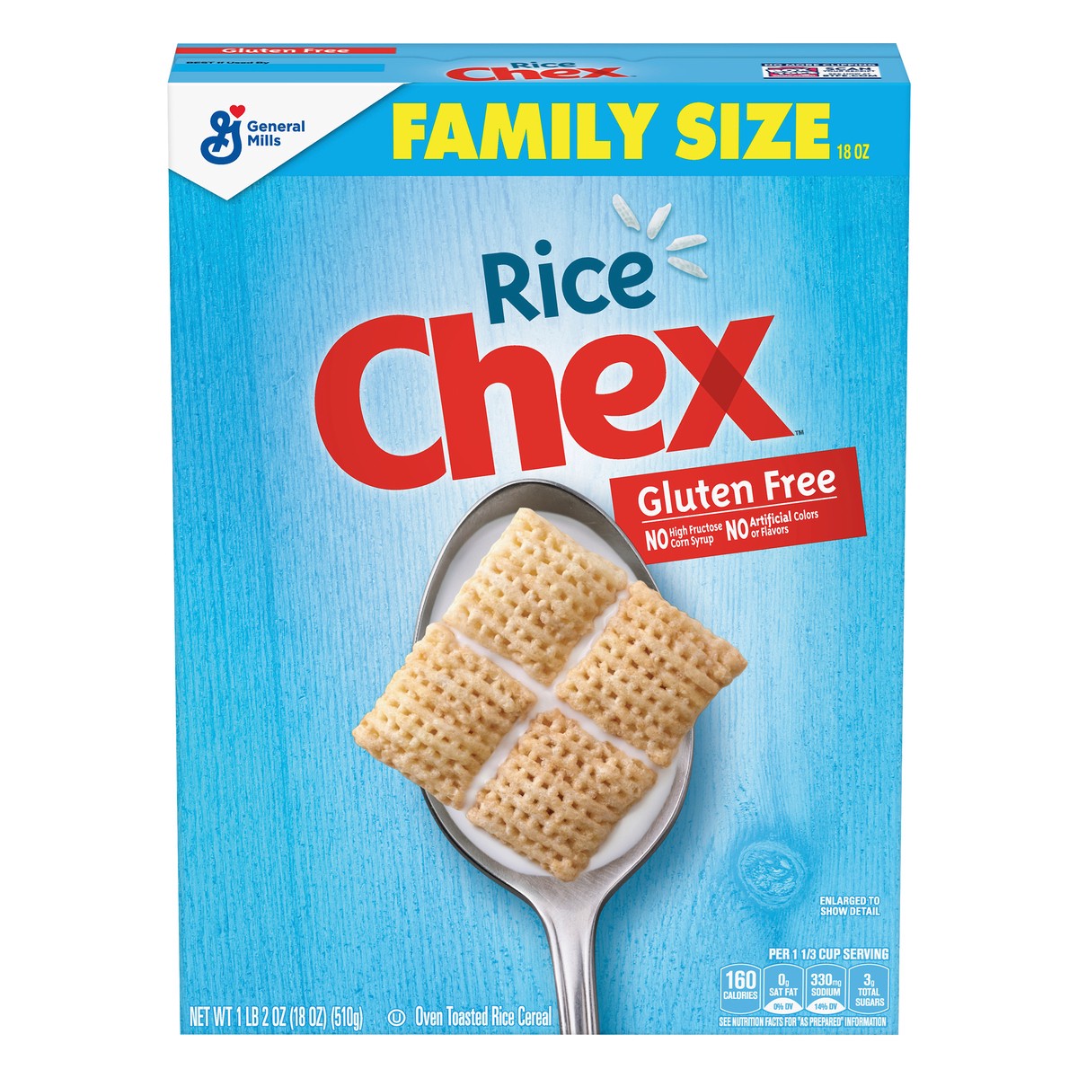 slide 1 of 1, Chex Family Size Gluten Free Rice Cereal 18 oz, 18 oz