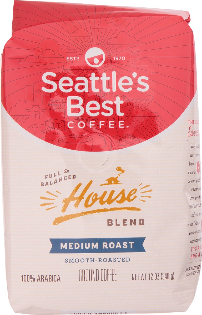 slide 9 of 12, Seattle's Best Coffee Medium Roast Ground 100% Arabica House Blend Coffee 12 oz, 12 oz