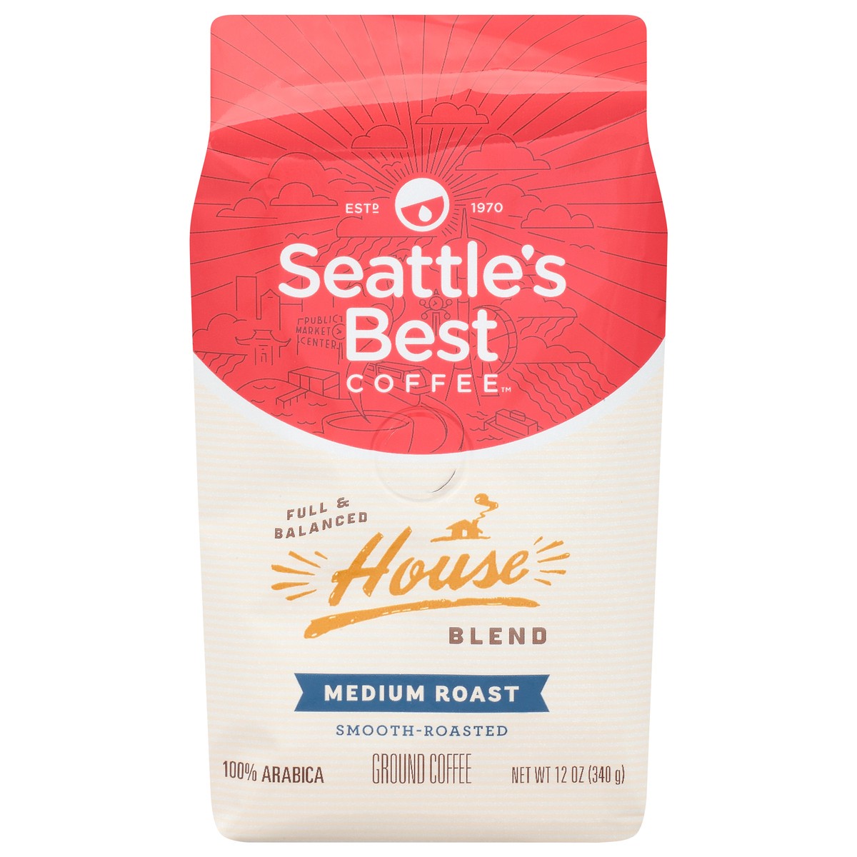 slide 11 of 12, Seattle's Best Coffee Medium Roast Ground 100% Arabica House Blend Coffee 12 oz, 12 oz