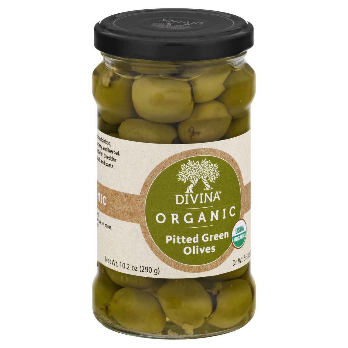 slide 7 of 9, Divina Organic Pitted Green Olives 10.2 oz, 10.2 oz