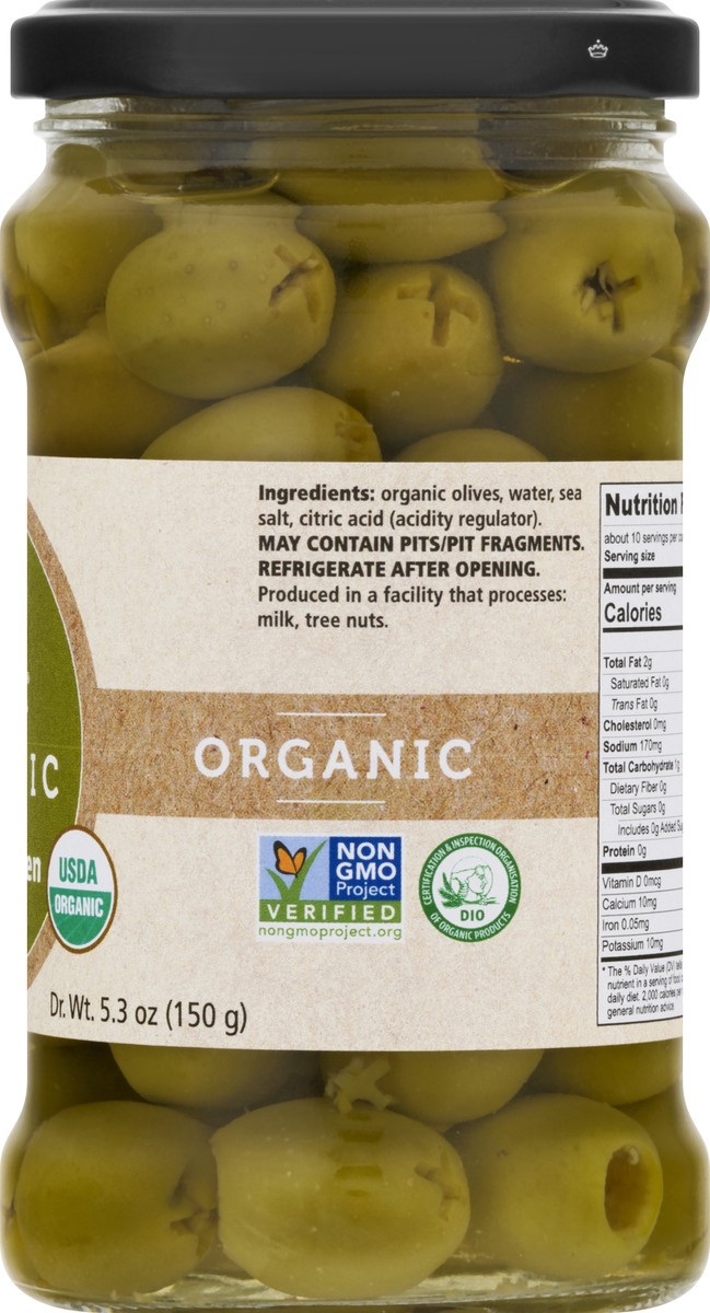 slide 6 of 9, Divina Organic Pitted Green Olives 10.2 oz, 10.2 oz