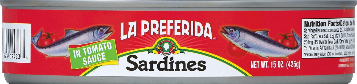 slide 2 of 3, La Preferida In Tomato Sauce Sardines, 15 oz