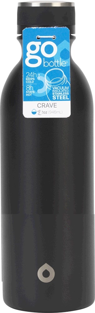 slide 1 of 1, CRAVE Go Bottle - Black, 20 oz