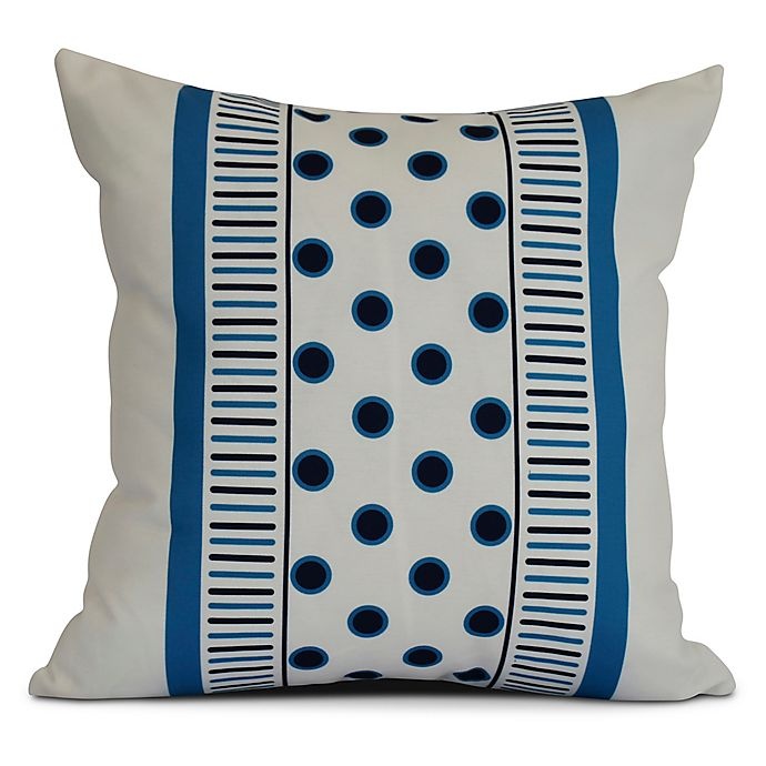 slide 1 of 2, E by Design Center Stripe Square Pillow - Navy Blue, 1 ct