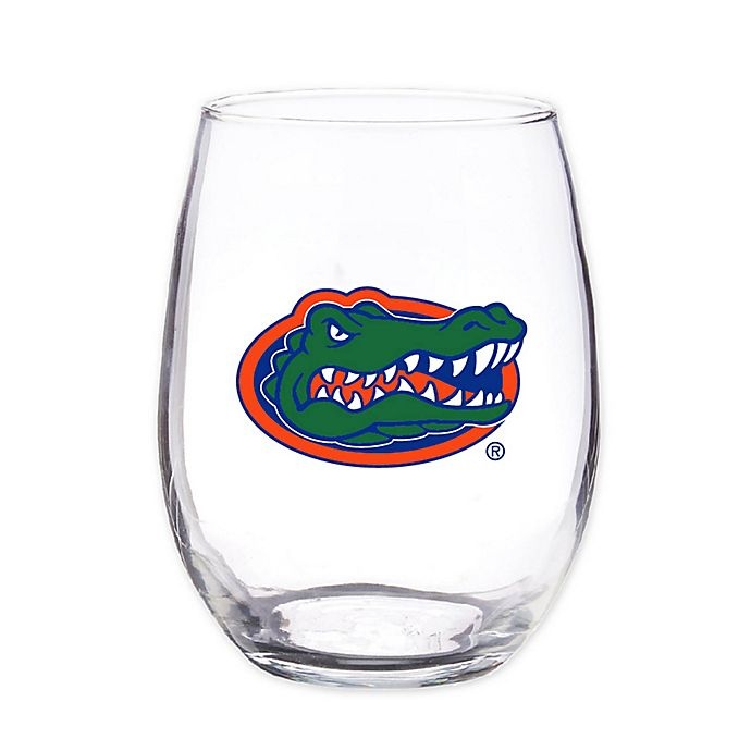 slide 1 of 2, NCAA University of Florida 16 oz. Clear Plastic Stemless Wine Glasses Set, 4 ct