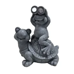 HD Designs Outdoor Turtle With Solar Light
