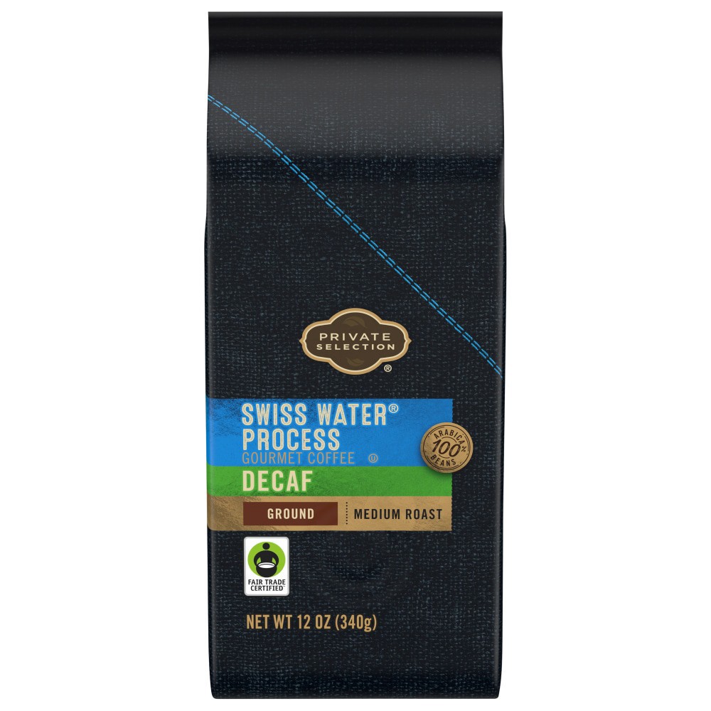 slide 2 of 4, Private Selction Swiss Water Decaf Medium Roast Ground Coffee - 12 oz, 12 oz