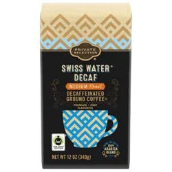 Private Selction Swiss Water Decaf Medium Roast Ground Coffee - 12 oz