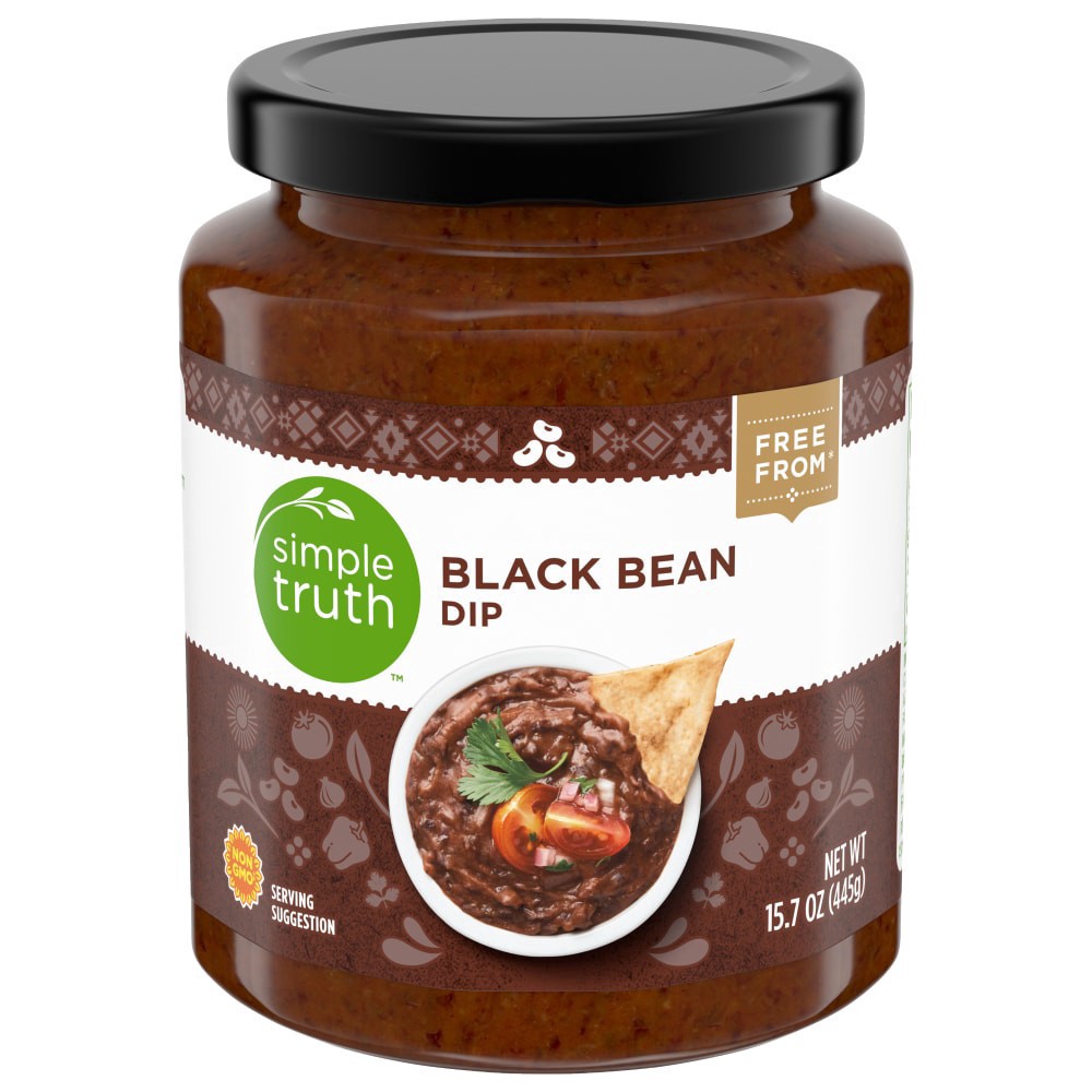 slide 4 of 4, Simple Truth Black Bean Dip, 15.7 oz