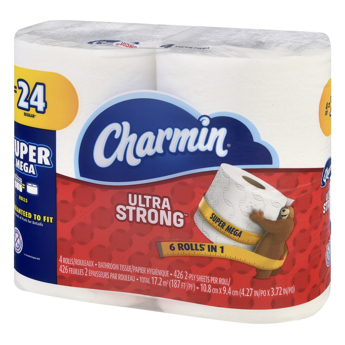 slide 3 of 4, Charmin Ultra Strong Toilet Paper, 4 ct