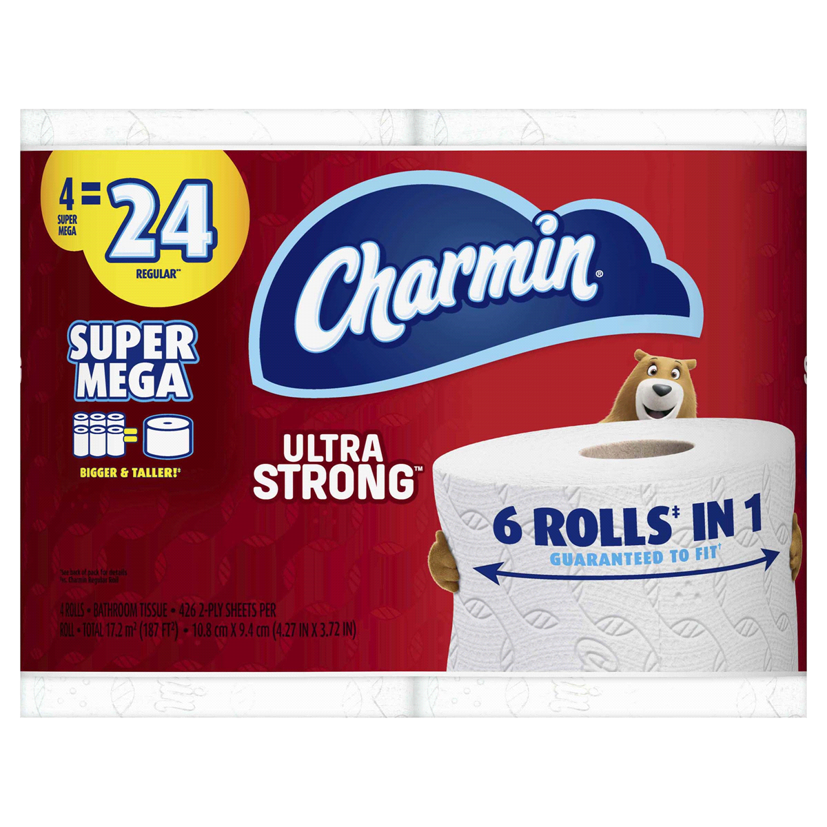 slide 1 of 1, Charmin Ultra Strong Toilet Paper, 4 ct