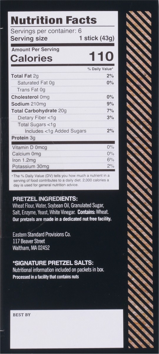 slide 5 of 13, Eastern Standard Provisions Soft Pretzel Sticks, 1 ct