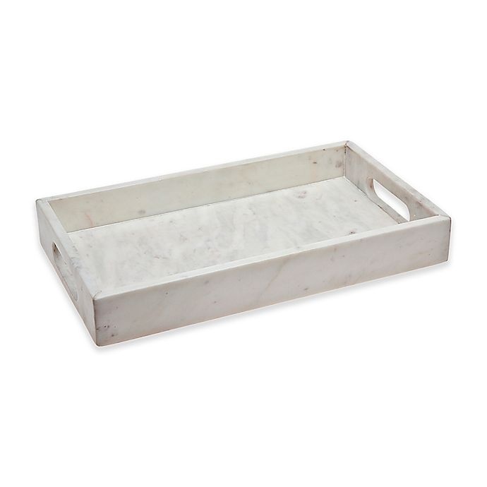 slide 1 of 1, Godinger Marble Rectangular Tray, 14 in x 8 in