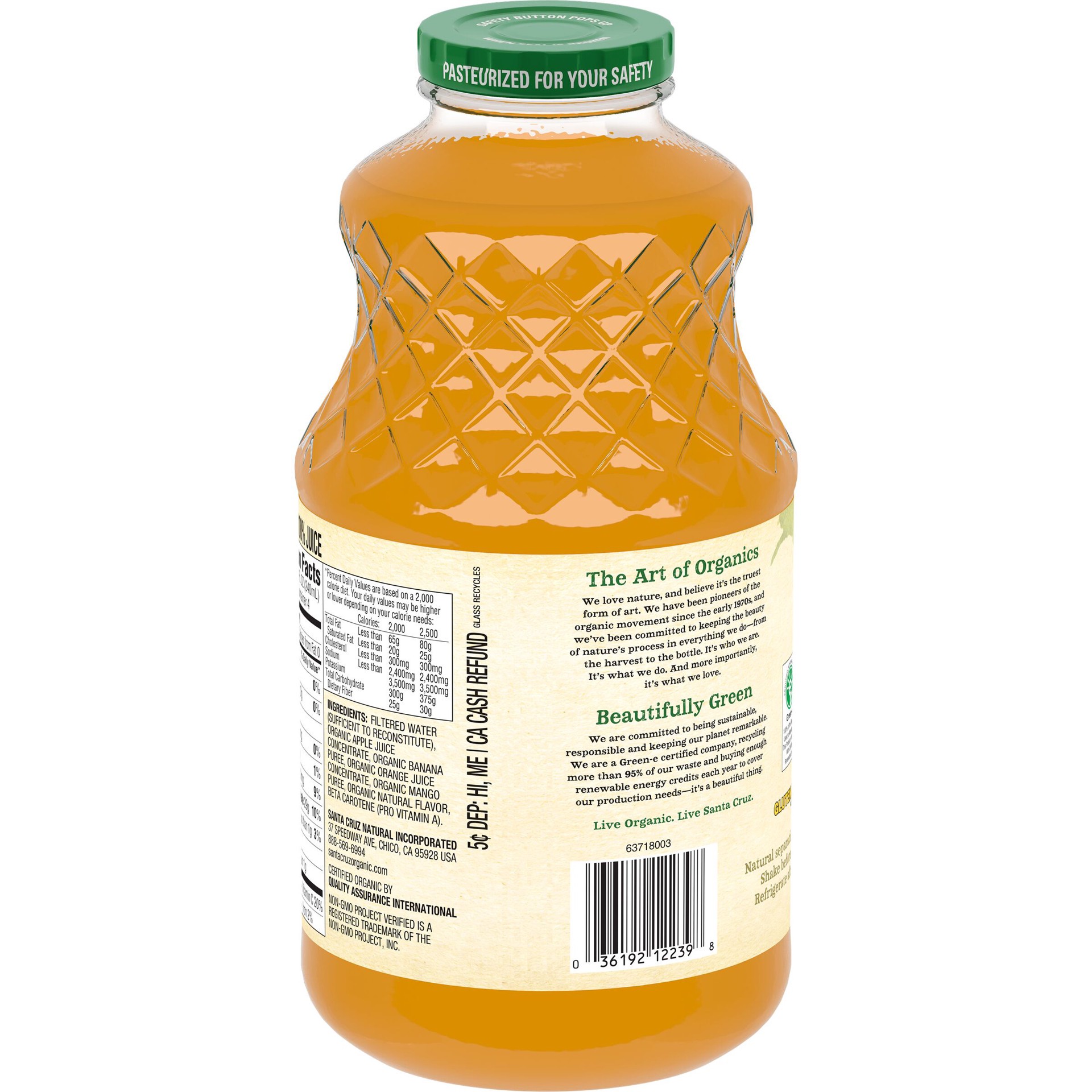 slide 2 of 5, Santa Cruz Organic 32 Fluid Ounce Organic Orange Mango - 32 fl oz, 32 fl oz