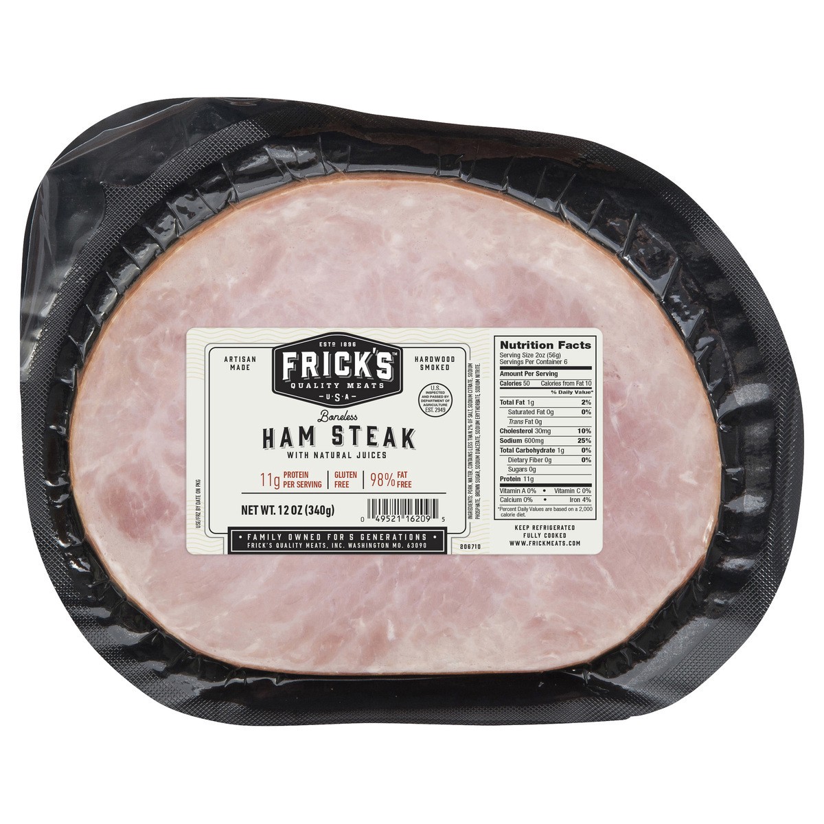 slide 7 of 7, Frick's Ham Steak, 12 oz