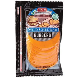 H-E-B Select Ingredients Mild Cheddar Burger Slices