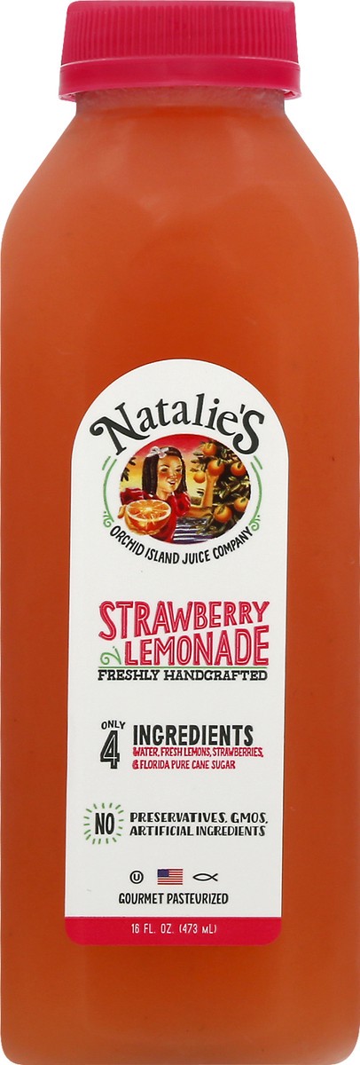 slide 6 of 9, Natalie's Lemonade Strawberry, 16 oz