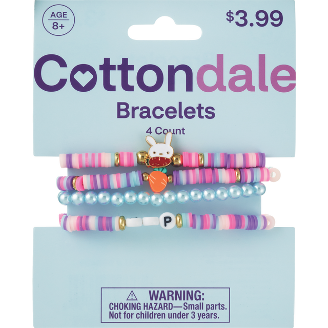 slide 1 of 1, COTTONDALE Friendship Bracelets, 4 ct
