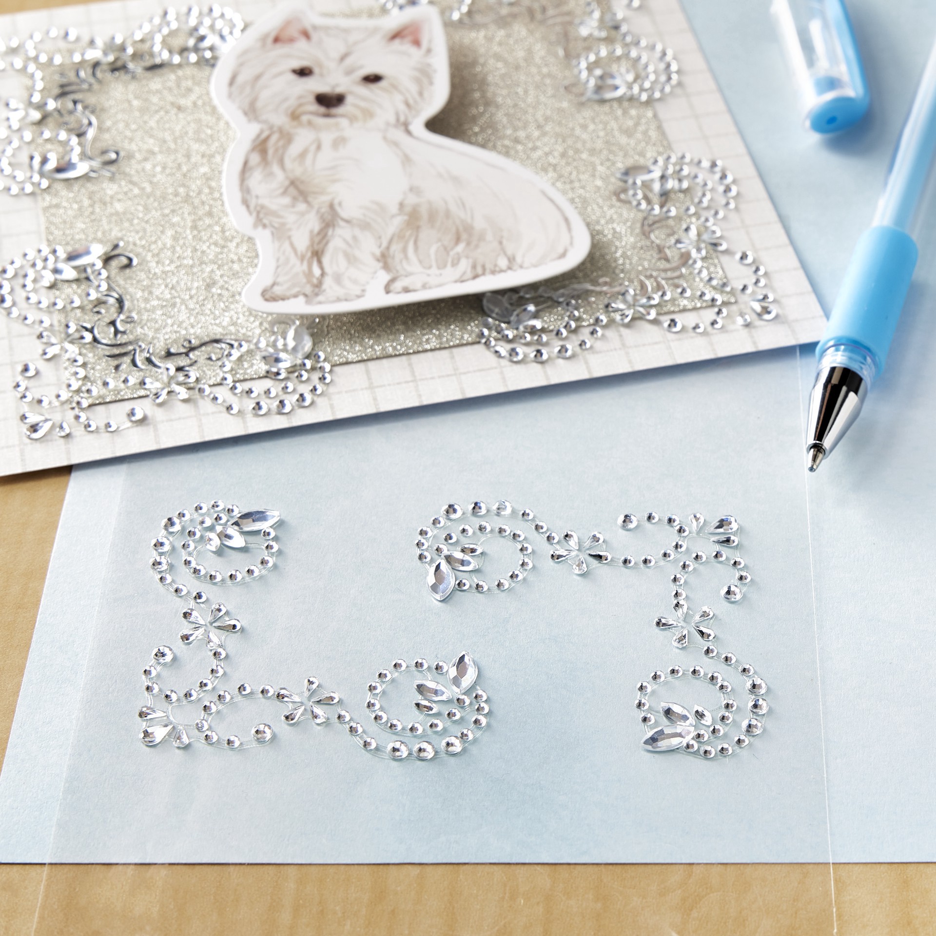 slide 3 of 3, Recollections Adhesive Rhinestones, Photo Corners, 6 designs