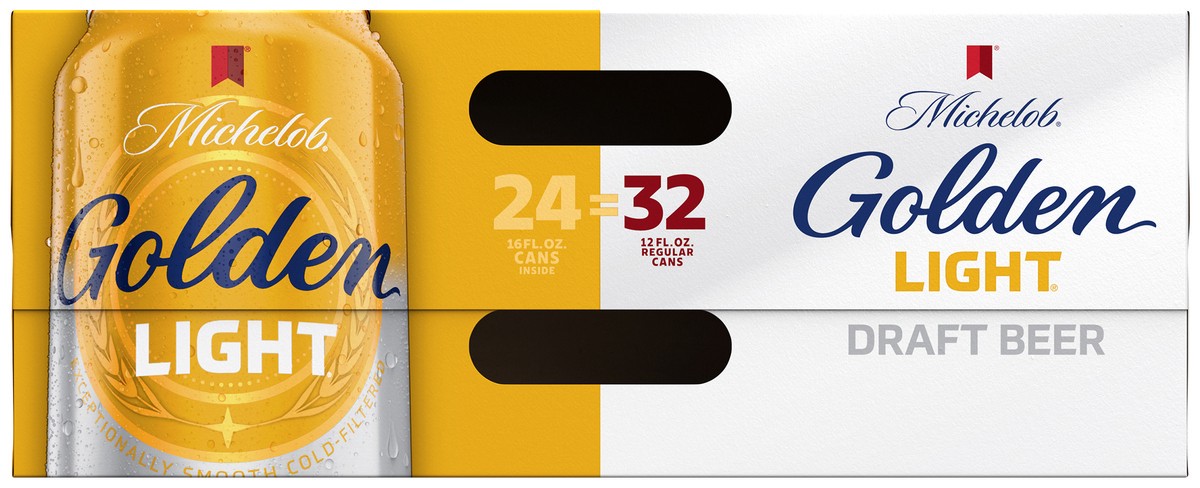 slide 8 of 9, Michelob 24 Pack Golden Light Draft Beer 24 ea, 384 oz