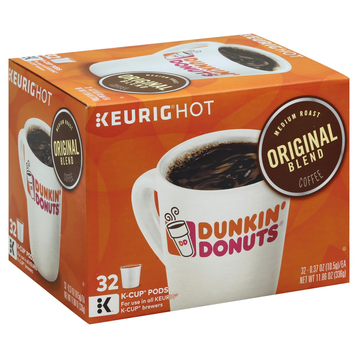 slide 5 of 10, Dunkin' Donuts Original Roast Coffee Keurig K-Cups - 32 ct, 32 ct