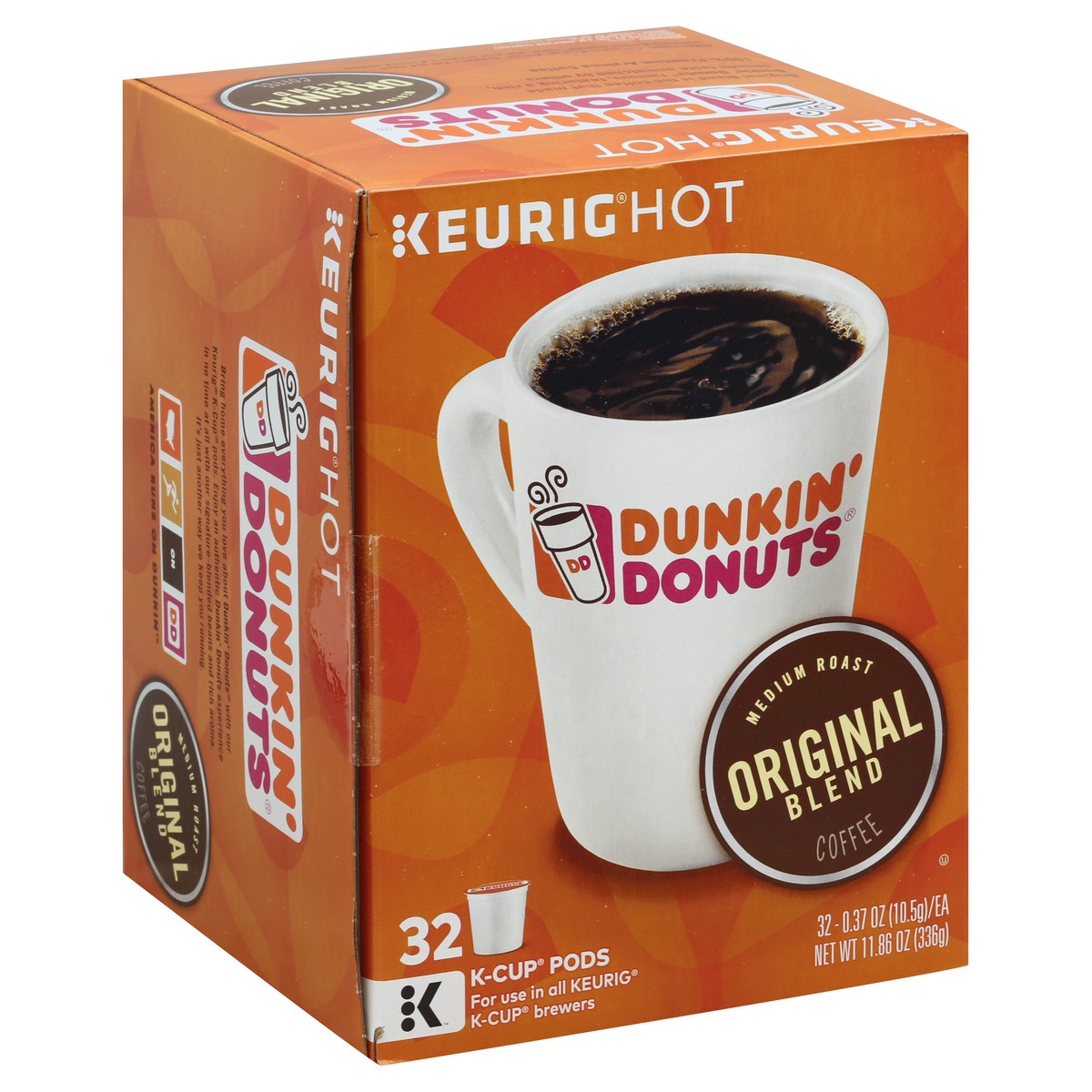 slide 6 of 10, Dunkin' Donuts Original Roast Coffee Keurig K-Cups - 32 ct, 32 ct