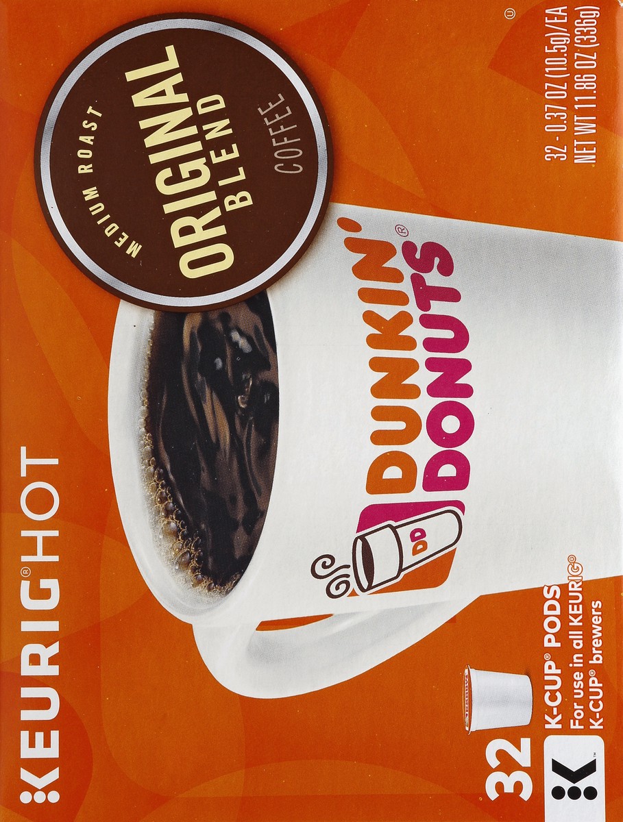 slide 10 of 10, Dunkin' Donuts Original Roast Coffee Keurig K-Cups - 32 ct, 32 ct