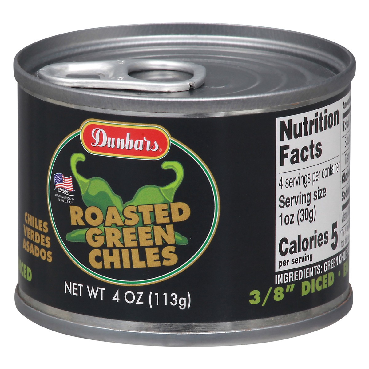 slide 8 of 11, Dunbar's Roasted Green Chiles 4 oz, 4 oz