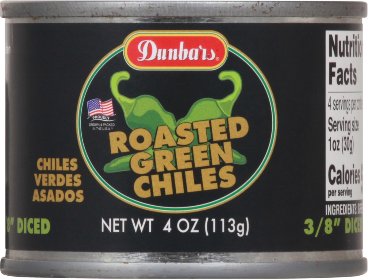 slide 2 of 11, Dunbar's Roasted Green Chiles 4 oz, 4 oz
