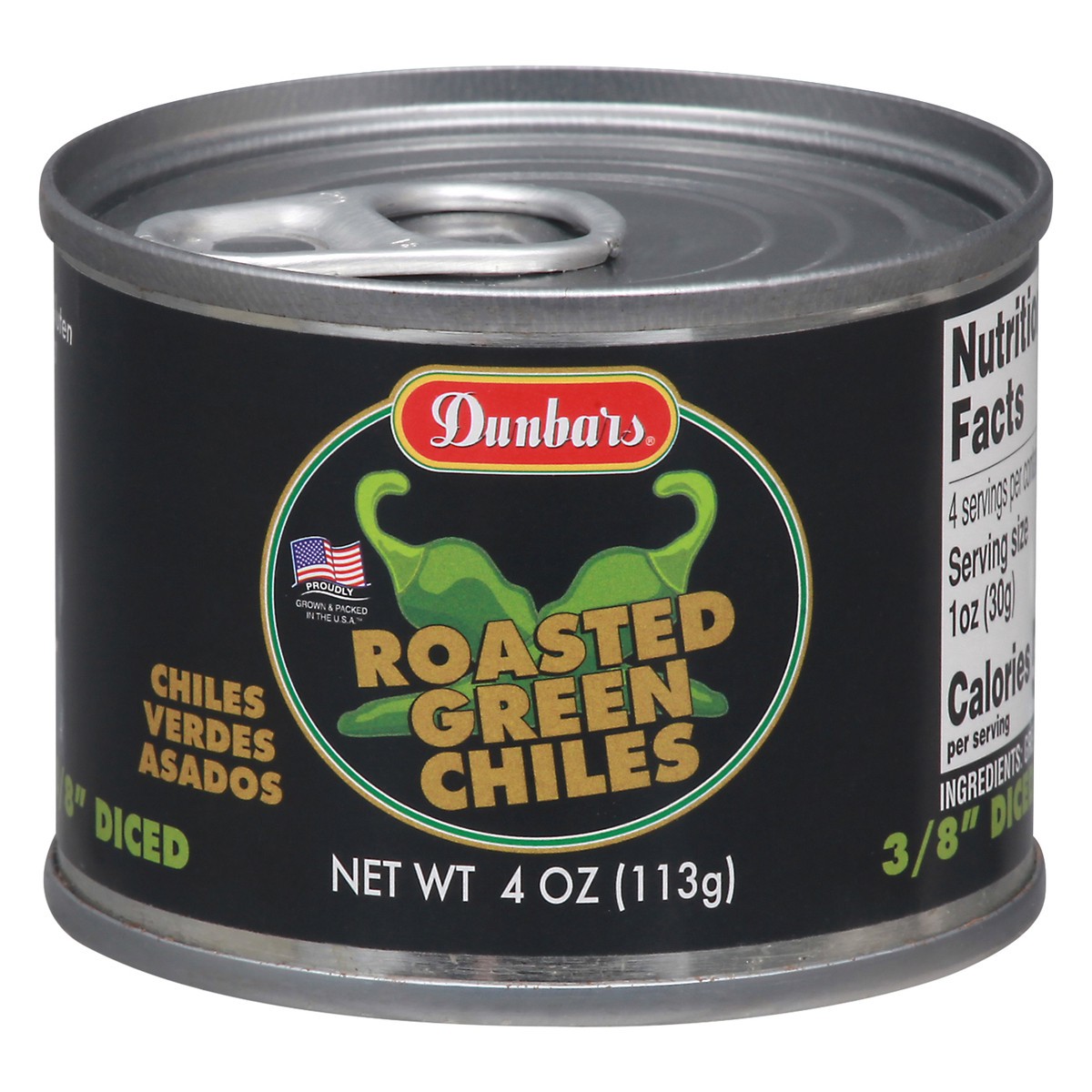 slide 9 of 11, Dunbar's Roasted Green Chiles 4 oz, 4 oz