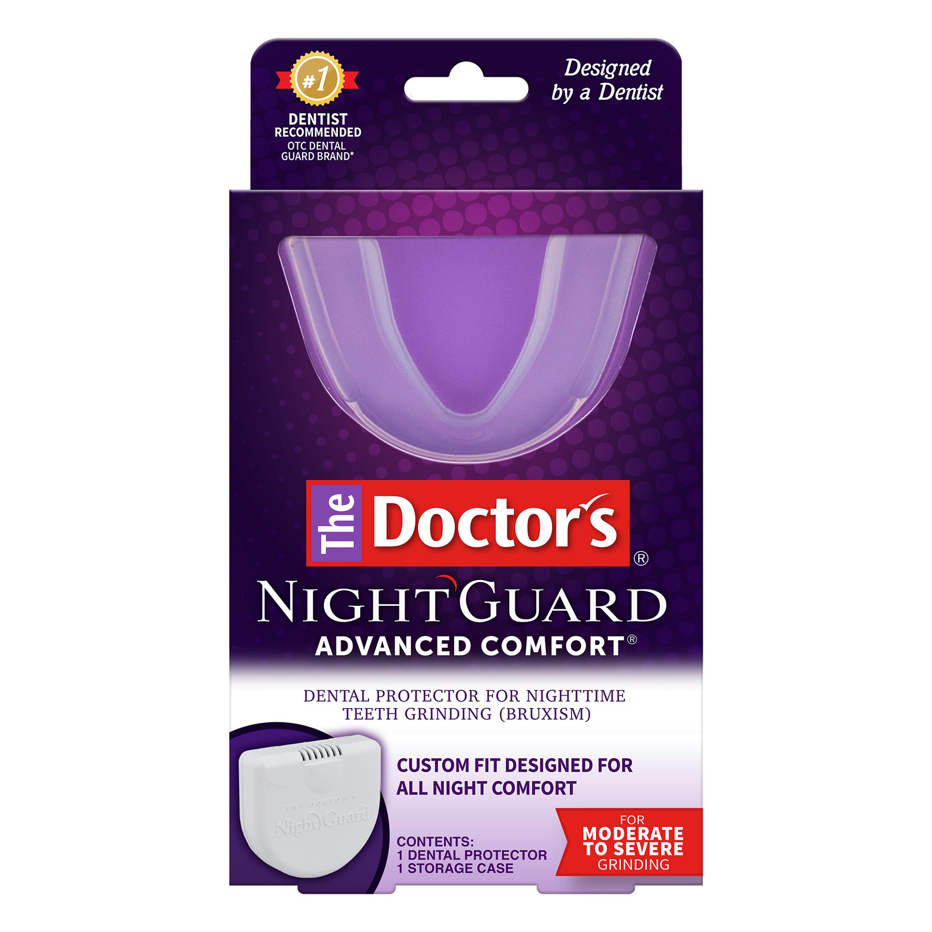 slide 1 of 9, The Doctor's NightGuard, Mouth Guard for Grinding Teeth, Dental Guard for Bruxism, Night Guard for Teeth, 1 Pack, 1 ct