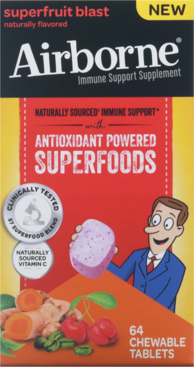 slide 3 of 13, Airborne Antioxidant Powered Superfoods Chews, 64 ct
