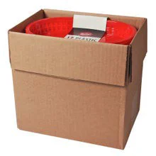 TableCraft Red Plastic Oval Basket